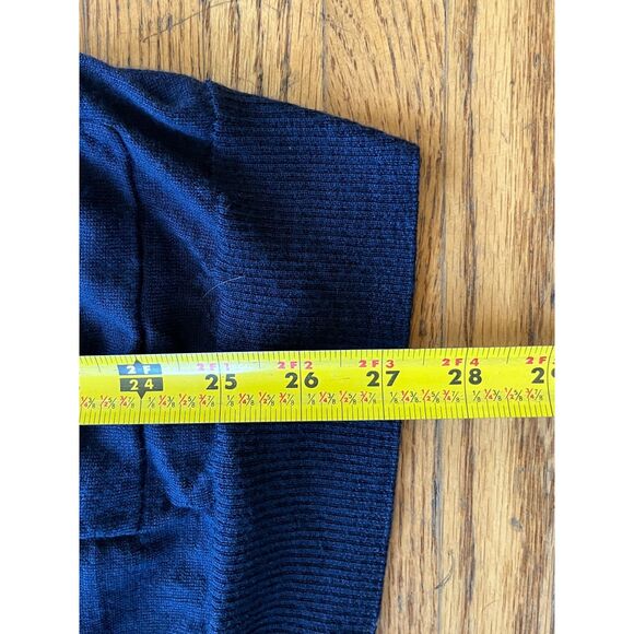 ATM Anthony Thomas Melillo Blue 100% Wool Pullover Cardigan  Women's Size Medium - Picture 7 of 9